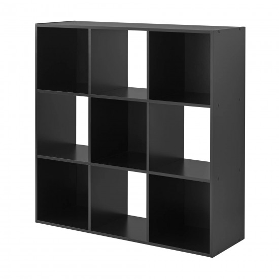 9-Cube Storage Organizer, Stylish Organizer Bookcase Black