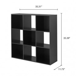 9-Cube Storage Organizer, Stylish Organizer Bookcase Black