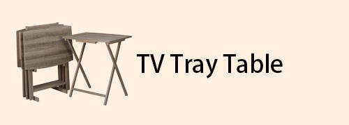 Folding TV Dinner Tray Set of 5, Decorative Serving Tables for Home Activities, 4 Table with 1 Rack Stand Black