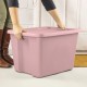 18 Gal Storage Tote Box, Stackable Bin with Lid, Plastic Container to Organize Clothes in Closet, Basement, Set of 8, Dark Gray