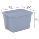 18 Gal Storage Tote Box, Stackable Bin with Lid, Plastic Container to Organize Clothes in Closet, Basement, Set of 8, Blue