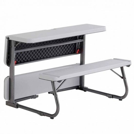 Folding Kid's Activity Table for Children 3-8 Years, Steel and Plastic, 33.11" x 40.94" x 21.85", Gray