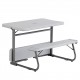 Folding Kid's Activity Table for Children 3-8 Years, Steel and Plastic, 33.11" x 40.94" x 21.85", Gray