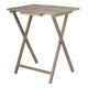 5pc XL Oversized Tray Table Set, Folding TV/Snack Tray Table Set for Small Space, 4 Tables and 1 Rack, Rustic Grey